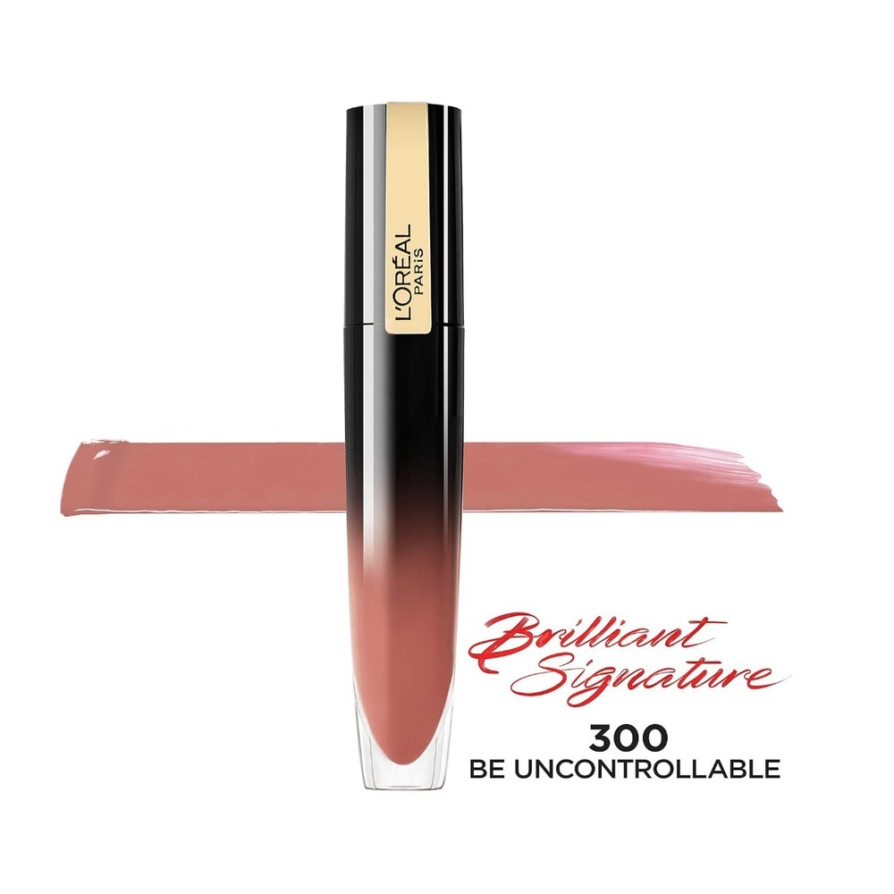 L'Oreal Paris Brilliant Signature Shiny Lip Stain 300 Be Uncontrollable Lipstick - Picture 3 of 6